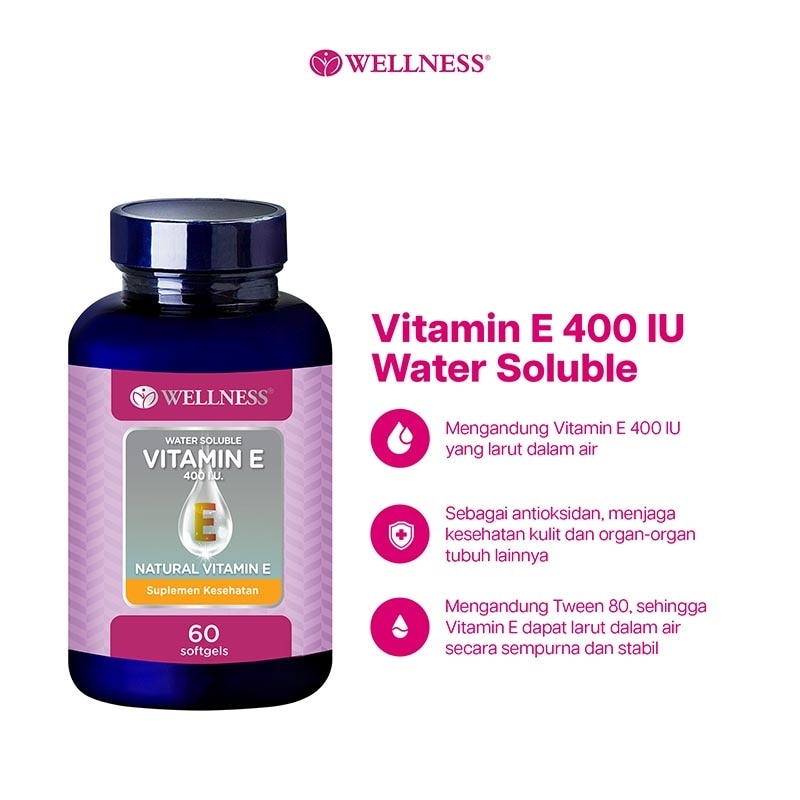 Twin Pack Vitamin E 400IU Water Soluble Softgel 60'S
