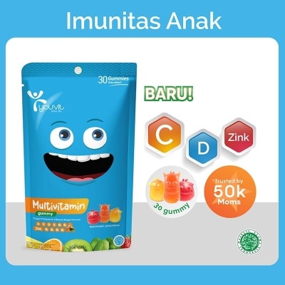 Youvit Youvit Multivitamin Anak 30 Hari dengan Vit.C, D, Zink, Sayur &. Buah 30'S