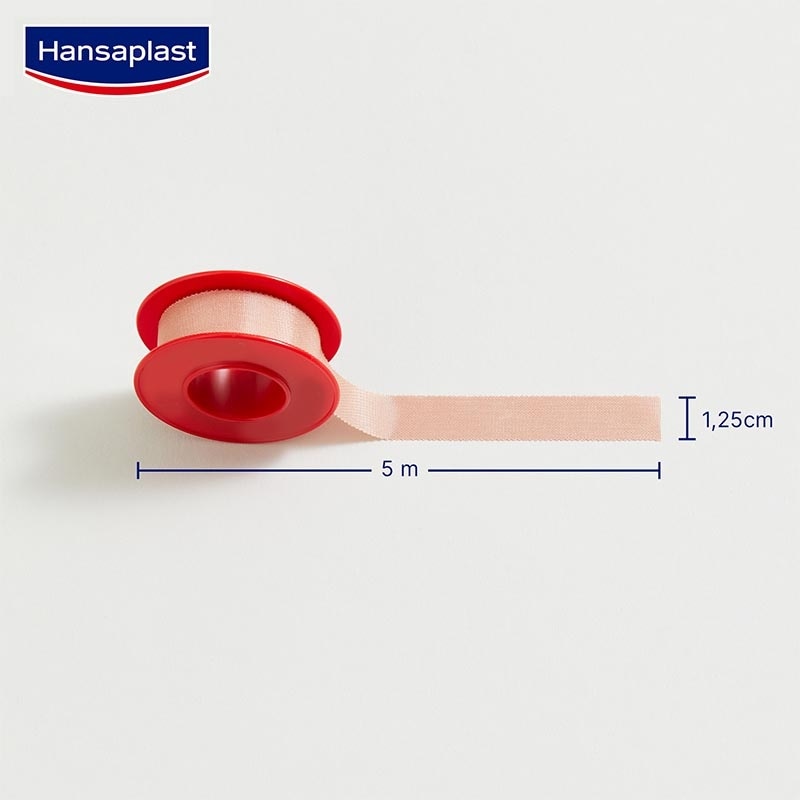Hansaplast Roll Kain 1.25cm x 5m - Plester Berdaya Rekat yang Kuat
