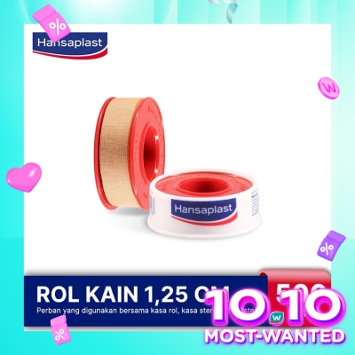 HANSAPLAST Hansaplast Roll Kain 1.25cm x 5m - Plester Berdaya Rekat yang Kuat
