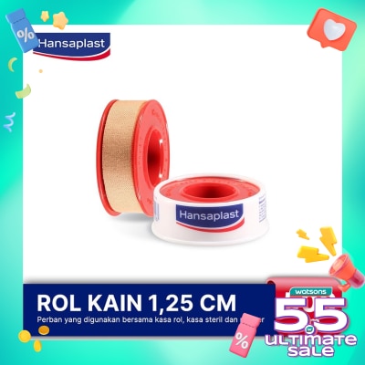 HANSAPLAST Hansaplast Roll Kain 1.25cm x 5m - Plester Berdaya Rekat yang Kuat
