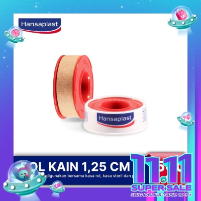 HANSAPLAST Hansaplast Roll Kain 1.25cm x 5m - Plester Berdaya Rekat yang Kuat