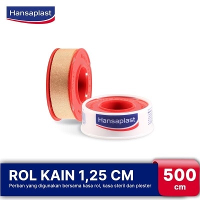 HANSAPLAST Hansaplast Roll Kain 1.25cm x 5m - Plester Berdaya Rekat yang Kuat