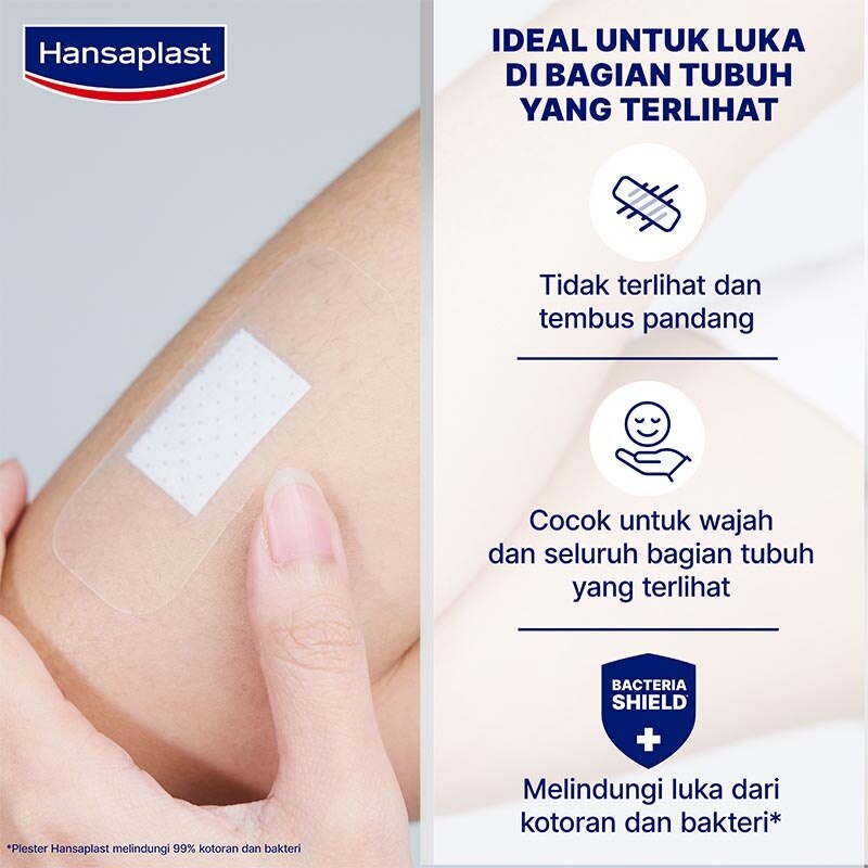 Plester Transparan Tahan Air Transparent isi 10 P3K Bening