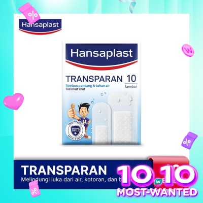 HANSAPLAST Hansaplast Transparent 10's - Plester Tembus Pandang & Anti Air