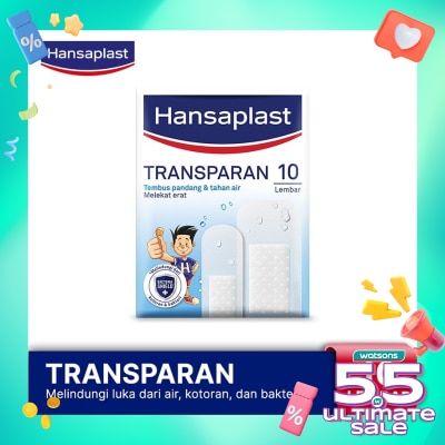 HANSAPLAST Hansaplast Transparent 10's - Plester Tembus Pandang & Anti Air