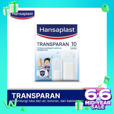 HANSAPLAST Hansaplast Transparent 10's - Plester Tembus Pandang & Anti Air