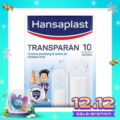 HANSAPLAST Plester Transparan Tahan Air Transparent isi 10 P3K Bening