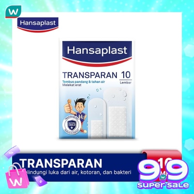 HANSAPLAST Hansaplast Transparent 10's - Plester Tembus Pandang & Anti Air