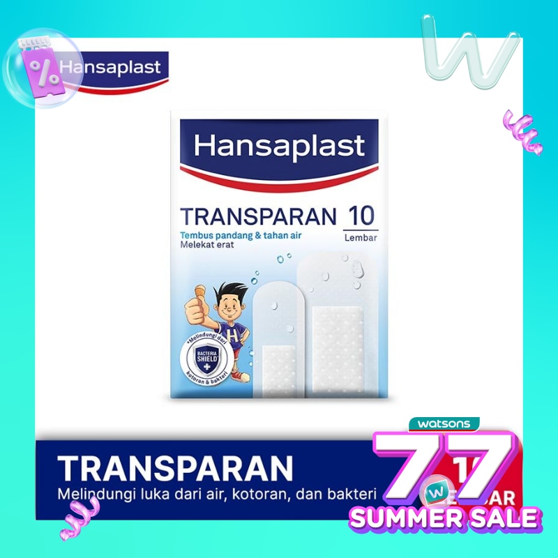 Hansaplast Transparent 10's - Plester Tembus Pandang & Anti Air