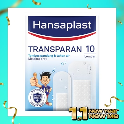 HANSAPLAST Plester Transparan Tahan Air Transparent isi 10 P3K Bening