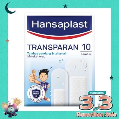 HANSAPLAST Plester Transparan Tahan Air Transparent isi 10 P3K Bening