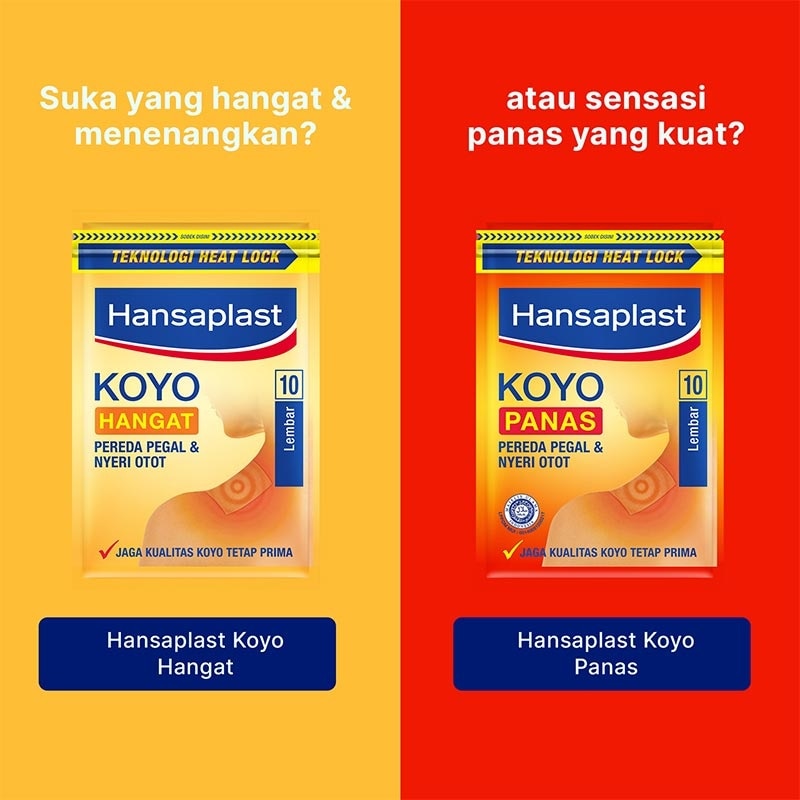 Hansaplast Koyo Hangat Resealable 10's - Pereda Nyeri Pegal & Linu