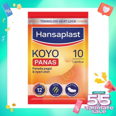 HANSAPLAST Hansaplast Koyo Panas Resealable 10's - Pereda Nyeri Pegal & Linu