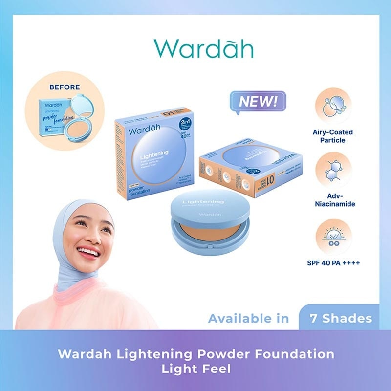 Wardah Lightening Powder Foundation Light Feel 05 Warm Ivory (23W) 12g