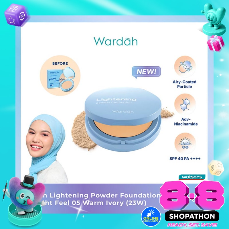 Wardah Lightening Powder Foundation Light Feel 05 Warm Ivory (23W) 12g image