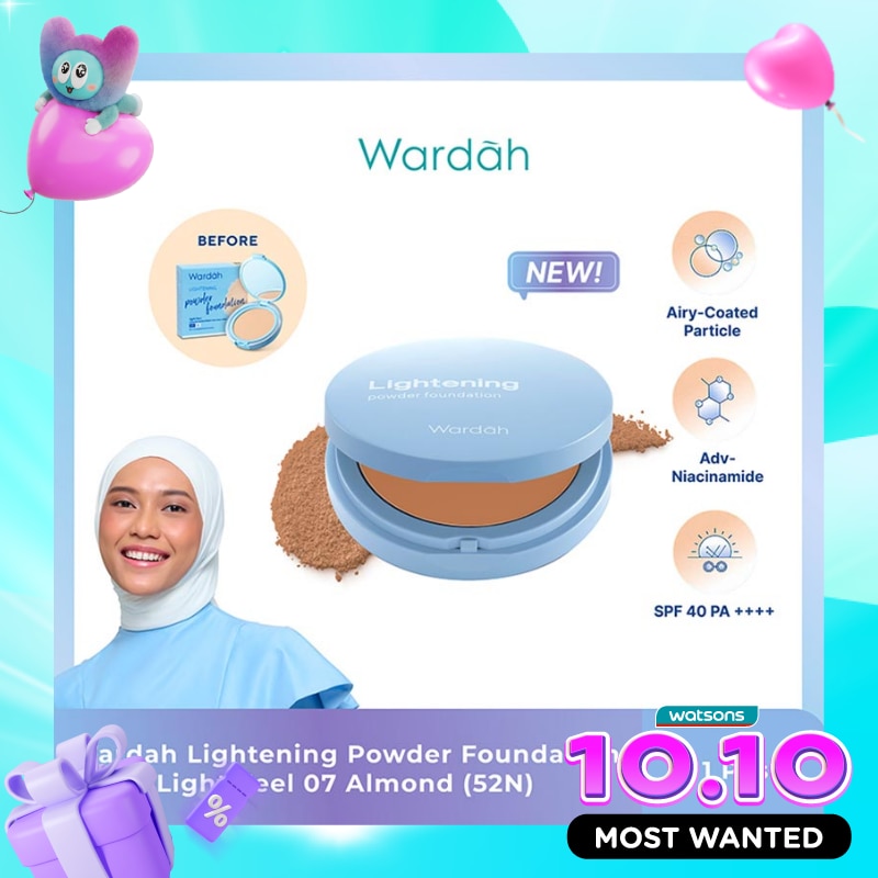 Wardah Lightening Powder Foundation Light Feel 07 Almond (52N) 12g image