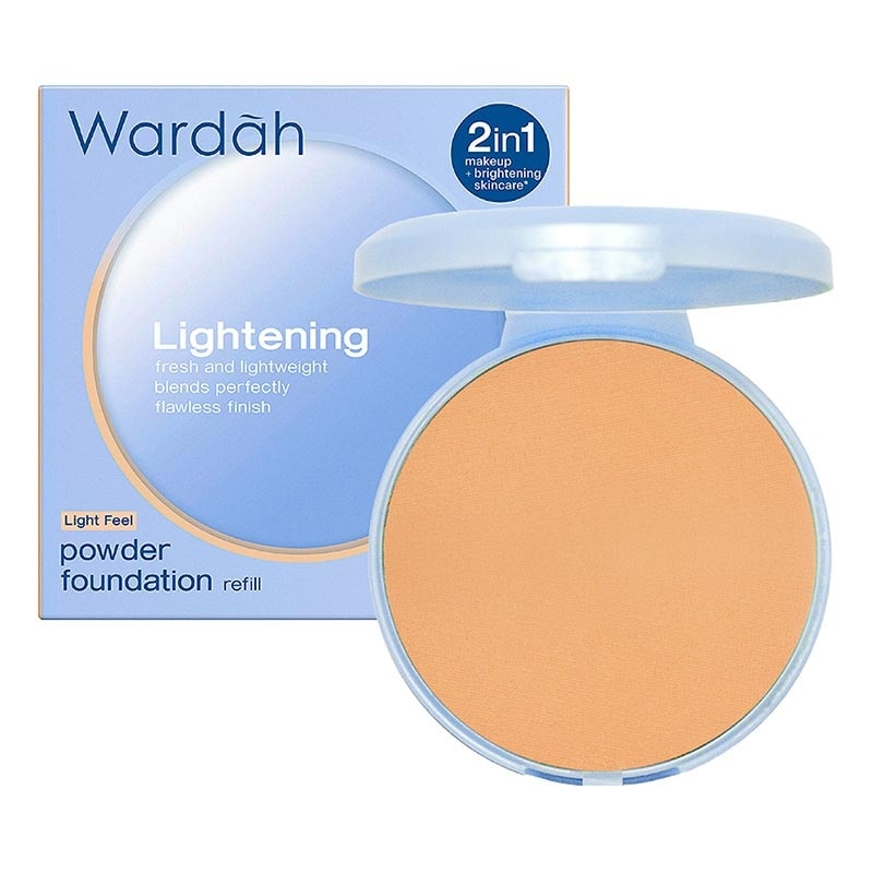 Wardah Refill Powder Foundation Light Feel 06 Warm Beige (32W) 12 g