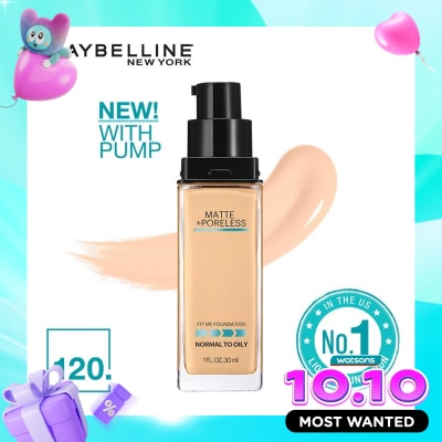 MAYBELLINE Fit Me! Matte + Poreless Foundation 120 Classic Ivory image