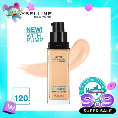 MAYBELLINE - Fit Me! Matte + Poreless Foundation 120 Classic Ivory image