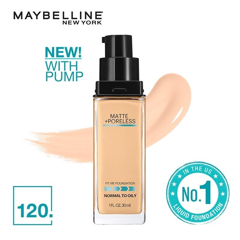 Promo Harga Maybelline Fit Me! Matte + Poreless Liquid Matte Foundation 120 Classic Ivory 30 ml - Watsons