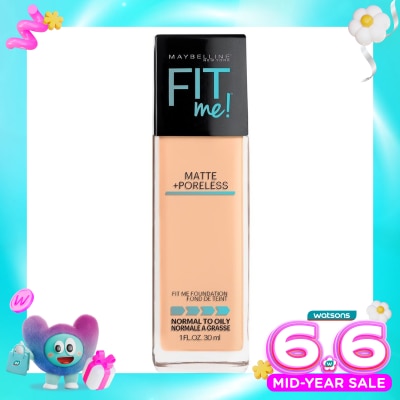 MAYBELLINE - Fit Me! Matte + Poreless Foundation 125 Nude Beige