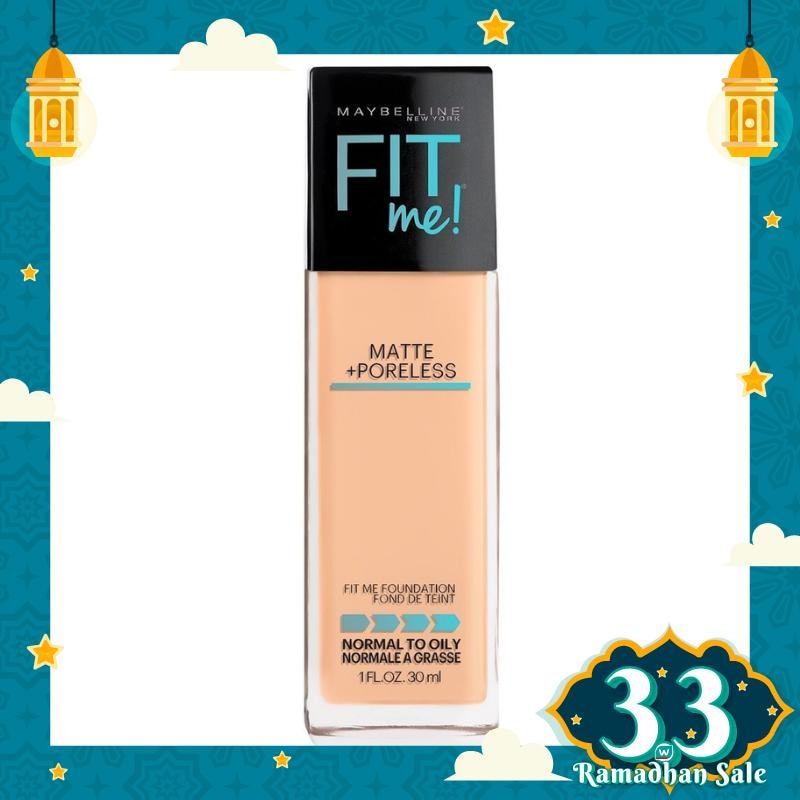 Promo Harga Maybelline Fit Me! Matte + Poreless Liquid Matte Foundation 125 Nude Beige 30 ml - Watsons