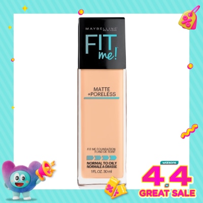 MAYBELLINE - Fit Me! Matte + Poreless Foundation 125 Nude Beige
