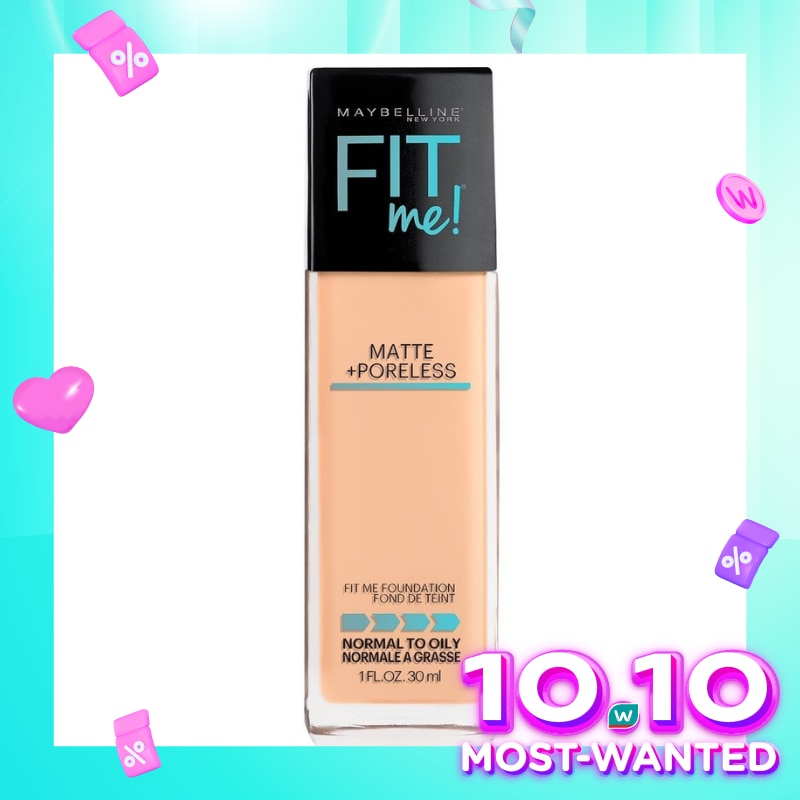 Promo Harga Maybelline Fit Me! Matte + Poreless Liquid Matte Foundation 125 Nude Beige 30 ml - Watsons