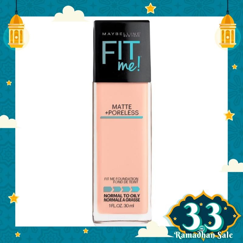 Promo Harga Maybelline Fit Me! Matte + Poreless Liquid Matte Foundation 128 Warm Nude 30 ml - Watsons