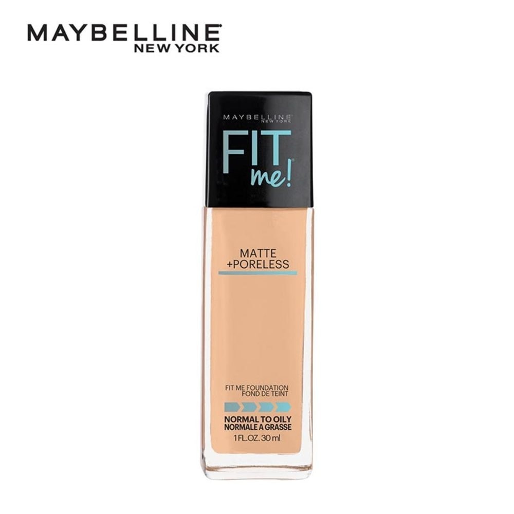 Fit Me Matte + Poreless Liquid Matte Foundation MakeUp (Foundation Cair Hasil Matte Tahan Hingga 24 Jam)