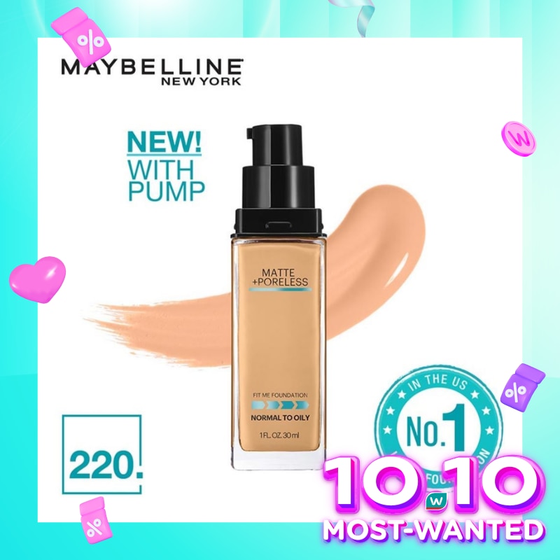 Fit Me Matte + Poreless Liquid Matte Foundation MakeUp (Foundation Cair Hasil Matte Tahan Hingga 24 Jam)