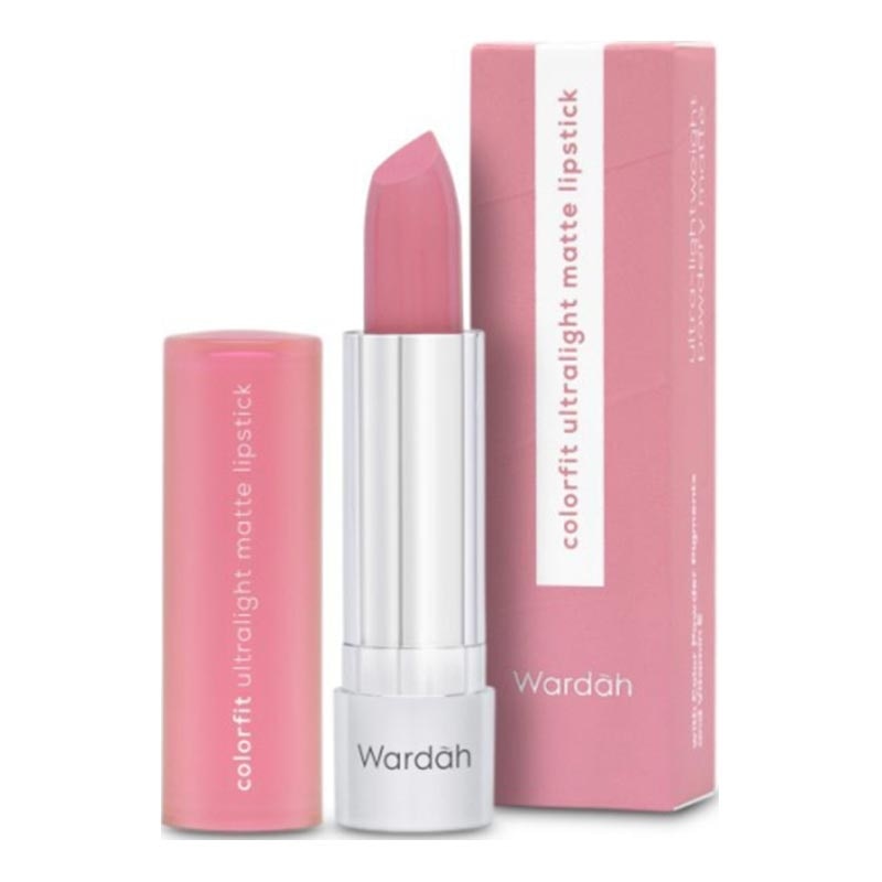 Wardah Colorfit Ultralight Matte Lipstick 01 Parfait Pink 4g