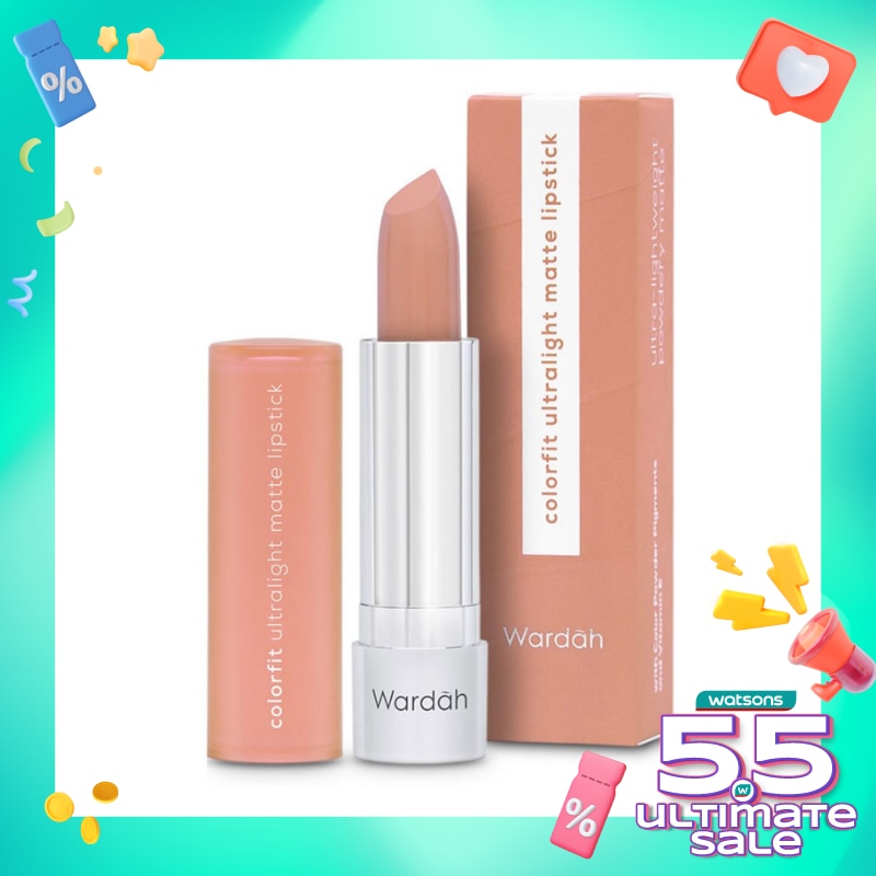 WARDAH Wardah Colorfit Ultralight Matte Lipstick 03 Caramel Nude 4g