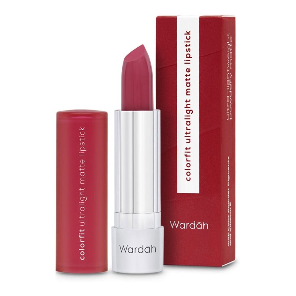 WARDAH Colorfit Ultralight Matte Lipstick 07 Crimson Red 3.6g