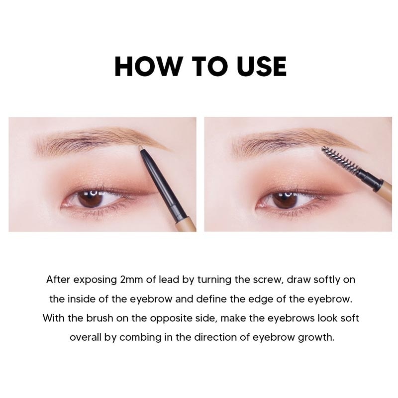 Holika Holika Wonder Drawing Skinny Eyebrow 01 Ash Black 0.05g