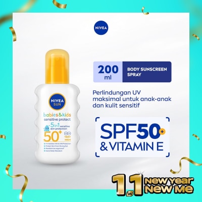 NIVEA Nivea Sun Kids Body Serum Extra Protect Ultra Sensitive  SPF 50+  200ml - Sunscreen bayi anak sensitif