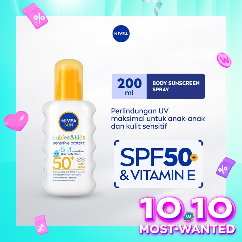 Nivea Sun Kids Body Serum Extra Protect Ultra Sensitive  SPF 50+  200ml - Sunscreen bayi anak sensitif