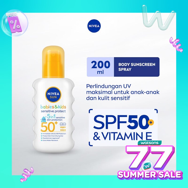Nivea Sun Kids Body Serum Extra Protect Ultra Sensitive  SPF 50+  200ml - Sunscreen bayi anak sensitif