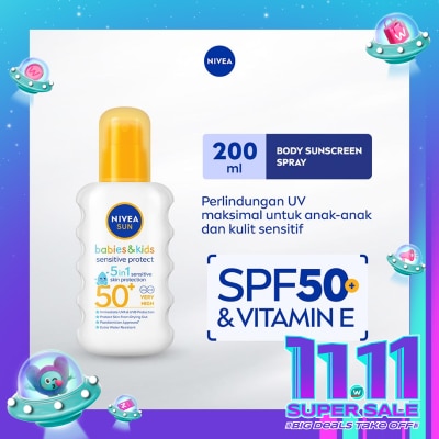 NIVEA Nivea Sun Kids Body Serum Extra Protect Ultra Sensitive SPF 50+ 200ml - Sunscreen bayi anak sensitif