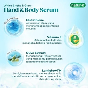 bahaya glutathione NATUR-E, White Hand & Body Serum 180ml