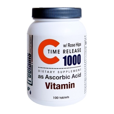 TREELAINS TREELAINS Vitamin C Time Release 1000mg w/ Rose Hips Ascorbic Acid 100 Tablets