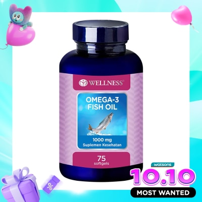 WELLNESS Omega 3 1000Mg Softgel 75'S image