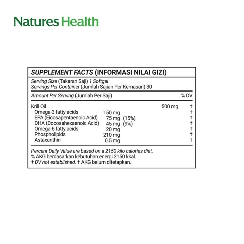 Krill Oil 500mg Softgel 30'S
