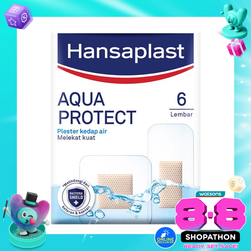 Plester Tahan Air Aqua Protect isi 6 P3K Plester Waterproof image