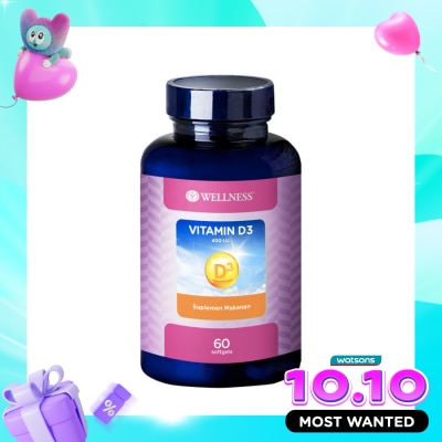 WELLNESS Vitamin D3 400Iu 60s image