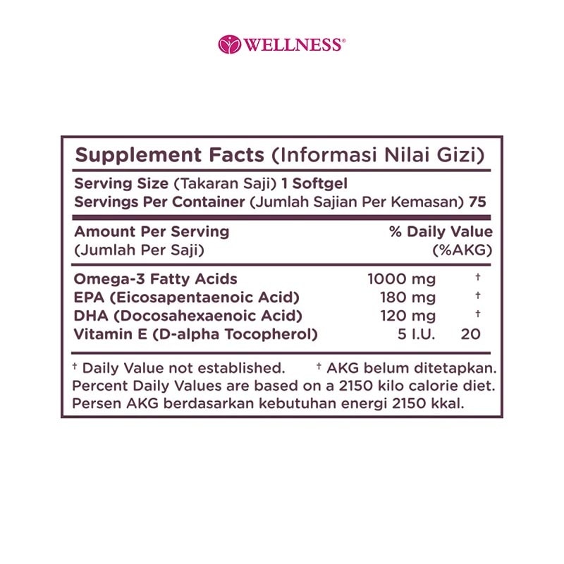 Twin Pack Omega 3 Fish Oil 1000mg Softgel 75'S