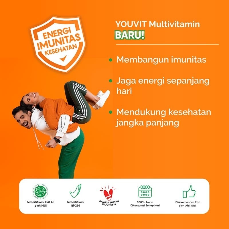 Youvit Multivitamin Dewasa 7 Hari Vit. C, D, Zink & Superberries 28g