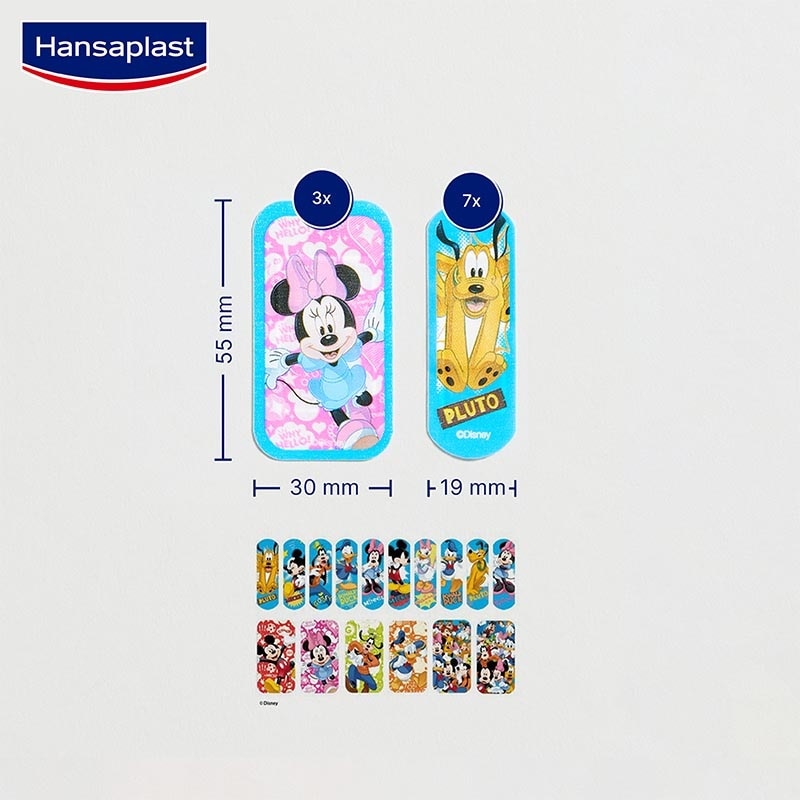Hansaplast Mickey & Friends 10's - Plester dengan Karakter Unik
