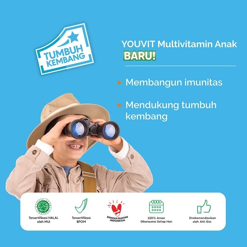 Youvit Multivitamin Anak 7 Hari dengan Vit.C, D, Zink, Sayur & Buah 28g